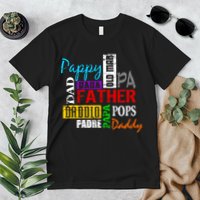 Father's Day Dad Daddy Papa Pops Names Premium T-Shirt