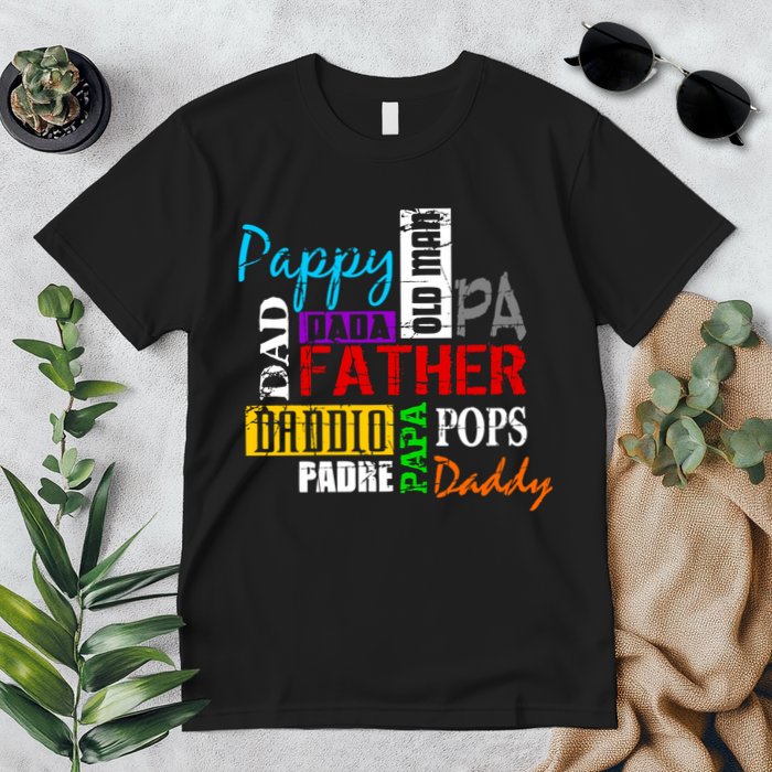 Father's Day Dad Daddy Papa Pops Names Premium T-Shirt