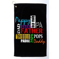 Father's Day Dad Daddy Papa Pops Names Golf Towel