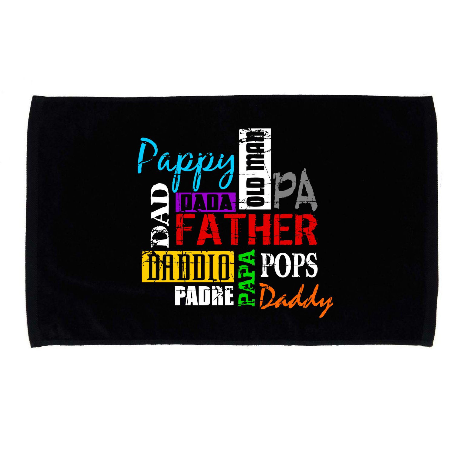 Father's Day Dad Daddy Papa Pops Names Microfiber Hand Towel