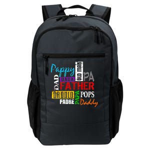 Father's Day Dad Daddy Papa Pops Names Daily Commute Backpack