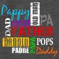 Father's Day Dad Daddy Papa Pops Names Vector Backpack