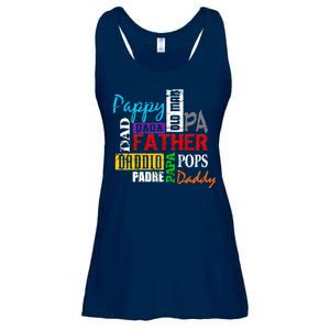 Father's Day Dad Daddy Papa Pops Names Ladies Essential Flowy Tank