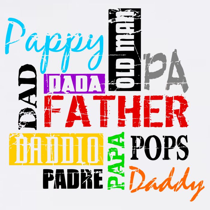 Father's Day Dad Daddy Papa Pops Names Garment-Dyed Sweatshirt