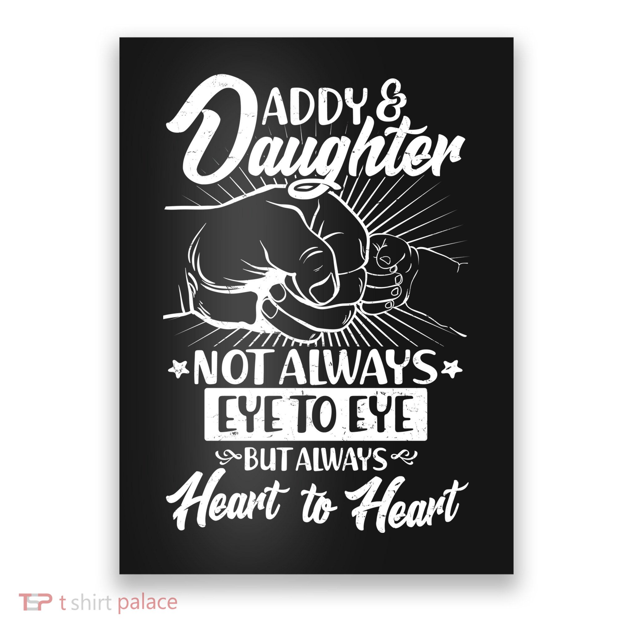 Father's Day Daddy & Daughter Fist Bump Poster