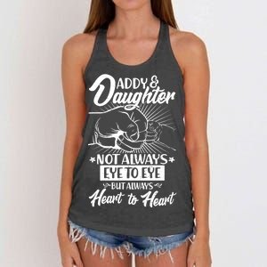 Father's Day Daddy & Daughter Fist Bump Women's Knotted Racerback Tank