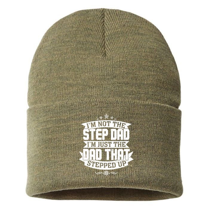 Father's Day I'm Just the Dad That Stepped Up  Sustainable Knit Beanie
