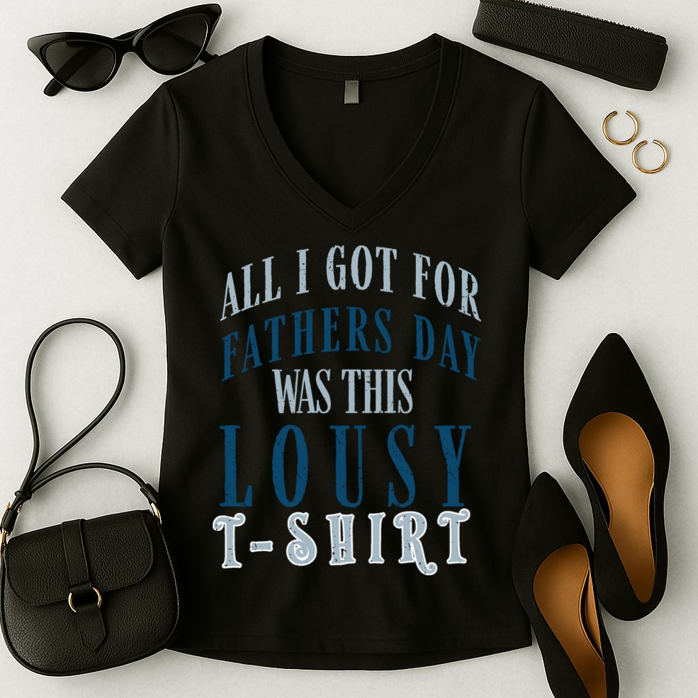 Fathers Day Lousy Women's V-Neck T-Shirt