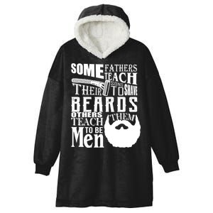 Fathers Teach Sons To Be Men Hooded Wearable Blanket