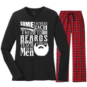 Fathers Teach Sons To Be Men Women's Long Sleeve Flannel Pajama Set 