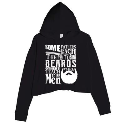 Fathers Teach Sons To Be Men Crop Fleece Hoodie