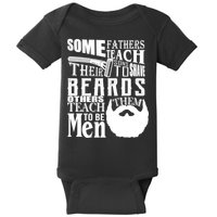 Fathers Teach Sons To Be Men Baby Bodysuit