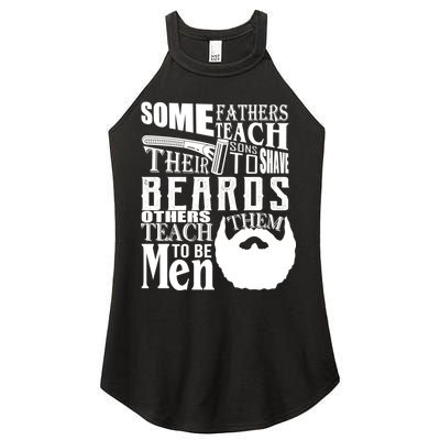 Fathers Teach Sons To Be Men Women's Perfect Tri Rocker Tank