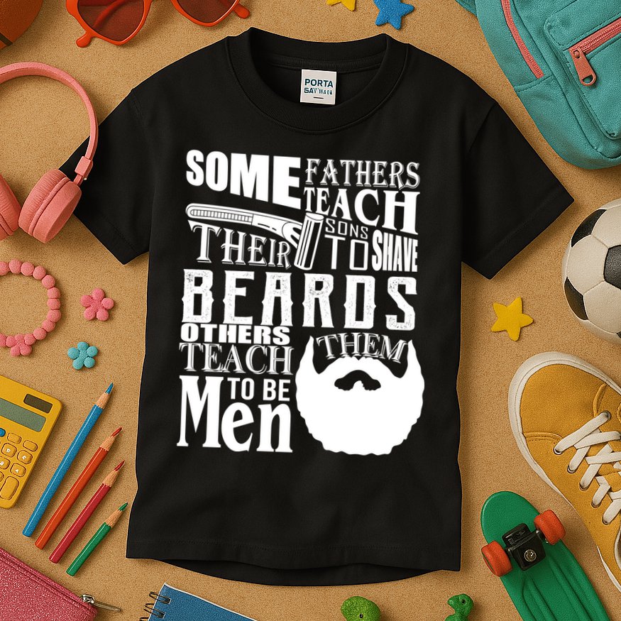 Fathers Teach Sons To Be Men Kids T-Shirt