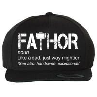 Fathor Like Dad Just Way Mightier Hero Wool Snapback Cap