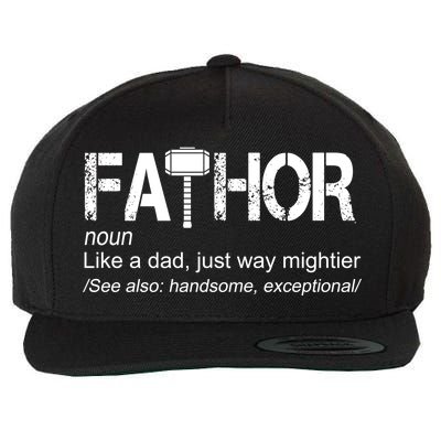 Fathor Like Dad Just Way Mightier Hero Wool Snapback Cap