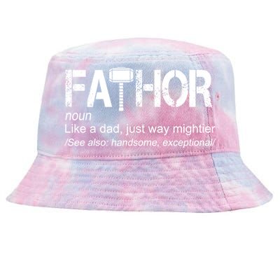 Fathor Like Dad Just Way Mightier Hero Tie-Dyed Bucket Hat