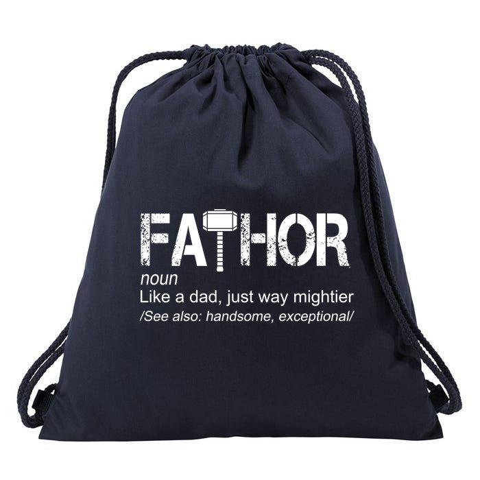 Fathor Like Dad Just Way Mightier Hero Drawstring Bag