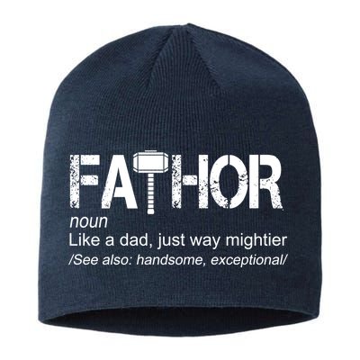 Fathor Like Dad Just Way Mightier Hero Sustainable Beanie