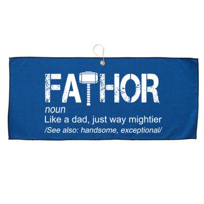 Fathor Like Dad Just Way Mightier Hero Large Microfiber Waffle Golf Towel