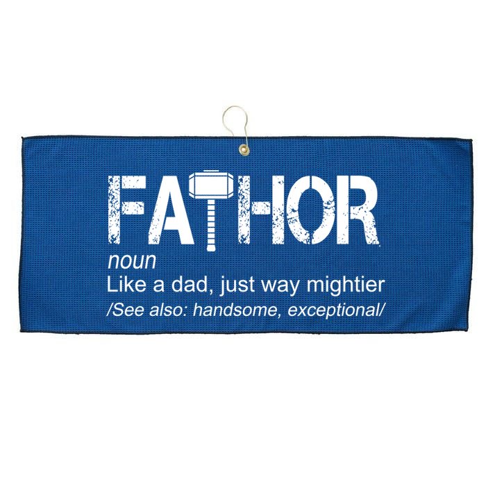Fathor Like Dad Just Way Mightier Hero Large Microfiber Waffle Golf Towel