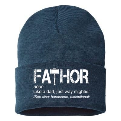 Fathor Like Dad Just Way Mightier Hero Sustainable Knit Beanie