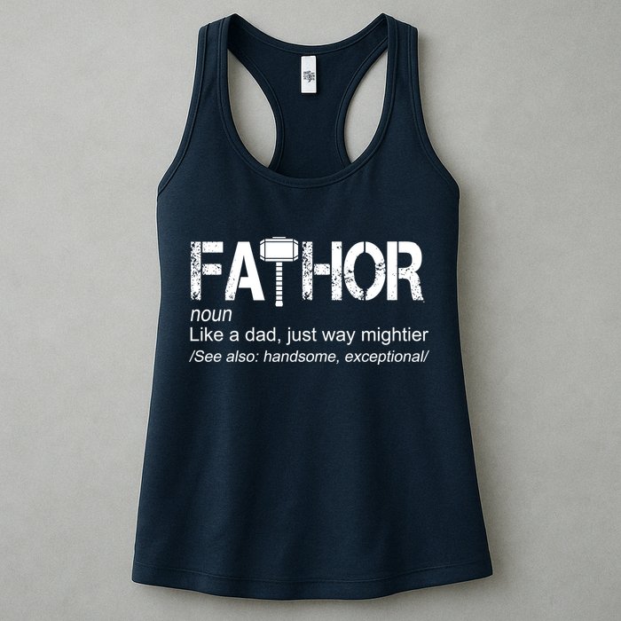 Fathor Like Dad Just Way Mightier Hero Womens Tank Top
