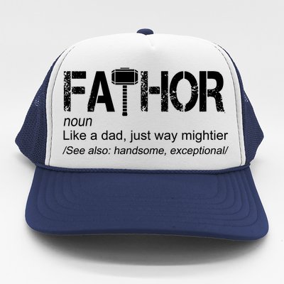 Fathor Like Dad Just Way Mightier Hero Trucker Hat