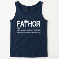 Fathor Like Dad Just Way Mightier Hero Tank Top