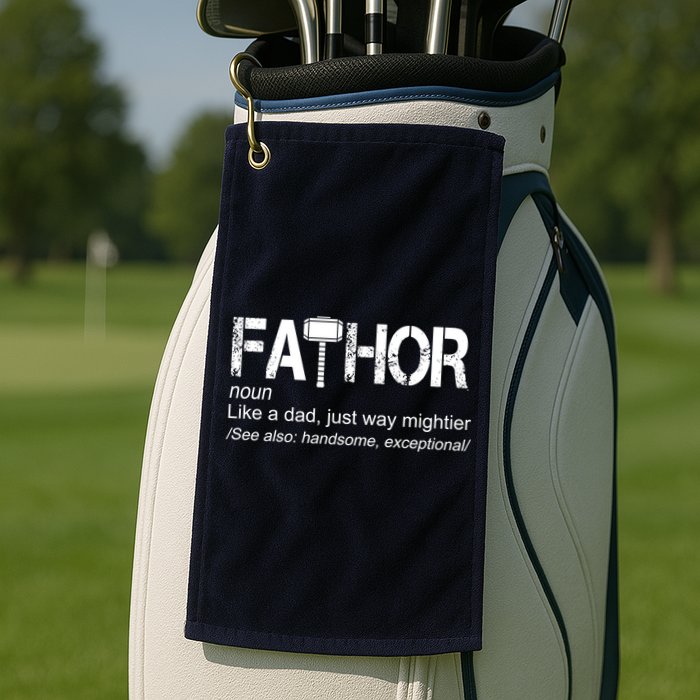 Fathor Like Dad Just Way Mightier Hero Golf Towel
