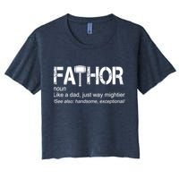 Fathor Like Dad Just Way Mightier Hero Crop Top