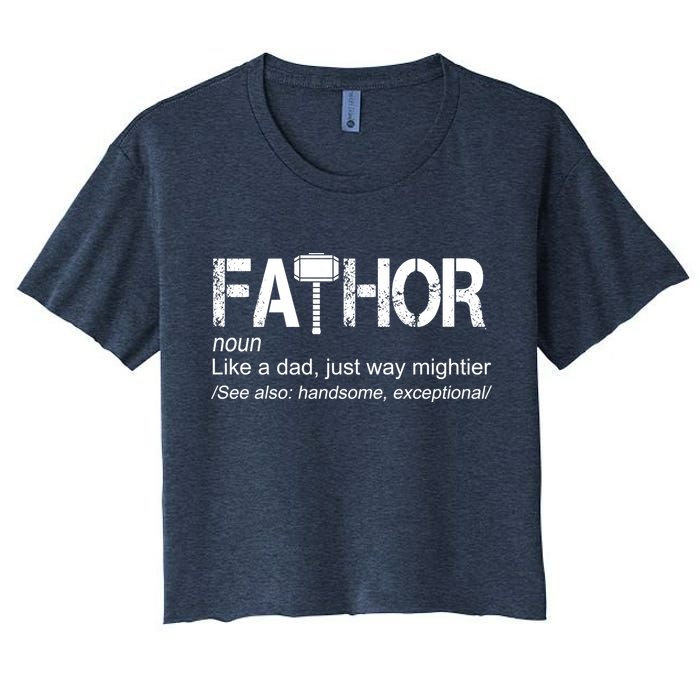 Fathor Like Dad Just Way Mightier Hero Crop Top