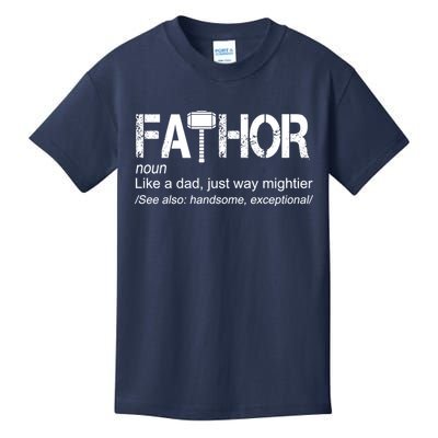 Fathor Like Dad Just Way Mightier Hero Kids T-Shirt