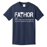 Fathor Like Dad Just Way Mightier Hero Kids T-Shirt