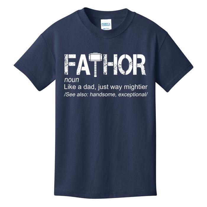 Fathor Like Dad Just Way Mightier Hero Kids T-Shirt