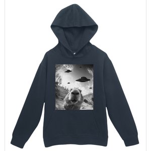 Funny Alien Ufo Graphiccapybara Selfie With Ufos Weird Urban Pullover Hoodie