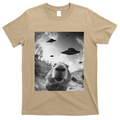Funny Alien Ufo Graphiccapybara Selfie With Ufos Weird T-Shirt