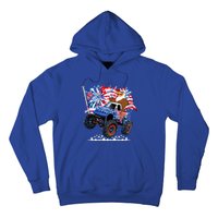 Funny American Usa Flag Eagle Monster Truck Hoodie