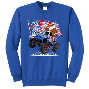 Funny American Usa Flag Eagle Monster Truck Sweatshirt