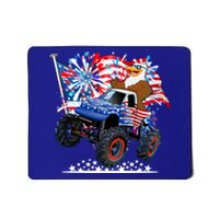 Funny American Usa Flag Eagle Monster Truck Mousepad