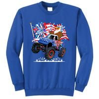 Funny American Usa Flag Eagle Monster Truck Tall Sweatshirt