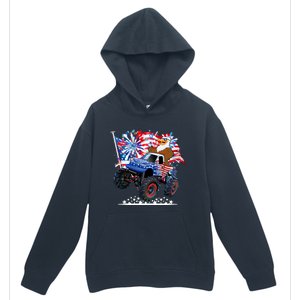 Funny American Usa Flag Eagle Monster Truck Urban Pullover Hoodie