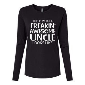 Freakin Awesome Uncle Looks Like Gift For Uncles Womens Cotton Relaxed Long Sleeve T-Shirt