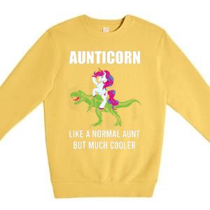 Funny Aunt Unicorn Aunticorn Crazy Aunt Gift Gift Premium Crewneck Sweatshirt