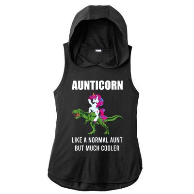 Funny Aunt Unicorn Aunticorn Crazy Aunt Gift Gift Ladies PosiCharge Tri-Blend Wicking Draft Hoodie Tank