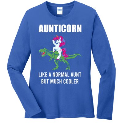 Funny Aunt Unicorn Aunticorn Crazy Aunt Gift Gift Ladies Long Sleeve Shirt