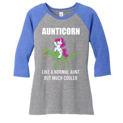 Funny Aunt Unicorn Aunticorn Crazy Aunt Gift Gift Women's Tri-Blend 3/4-Sleeve Raglan Shirt