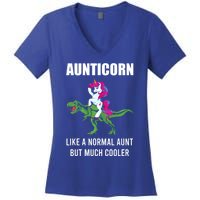 Funny Aunt Unicorn Aunticorn Crazy Aunt Gift Gift Women's V-Neck T-Shirt