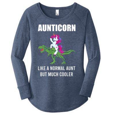 Funny Aunt Unicorn Aunticorn Crazy Aunt Gift Gift Women's Perfect Tri Tunic Long Sleeve Shirt