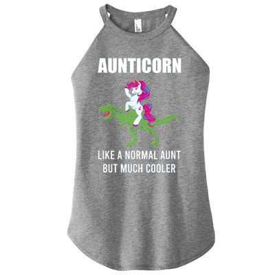 Funny Aunt Unicorn Aunticorn Crazy Aunt Gift Gift Women's Perfect Tri Rocker Tank